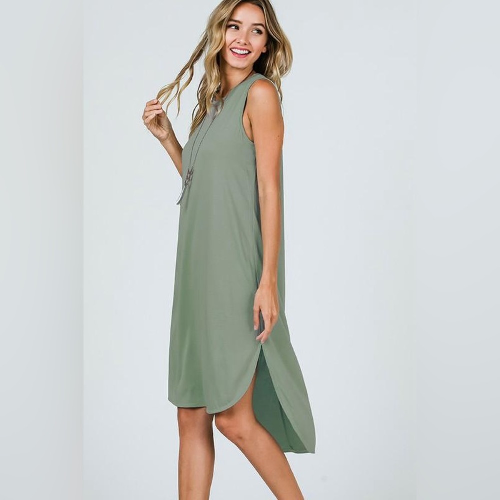 🌵AERIE LINEN HIGH LOW TANK MIDI DRESS